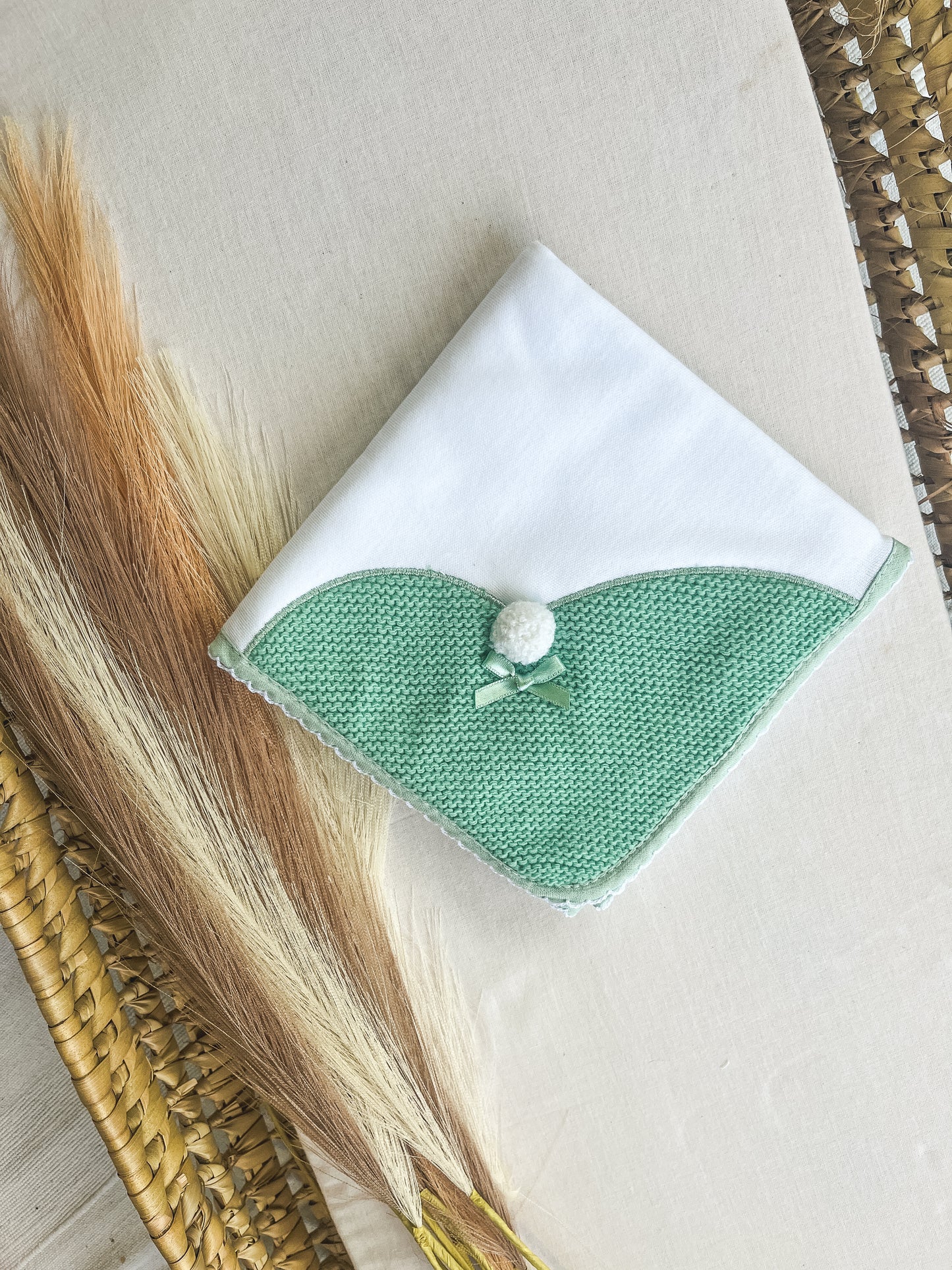 Fralda de pano bebé verde