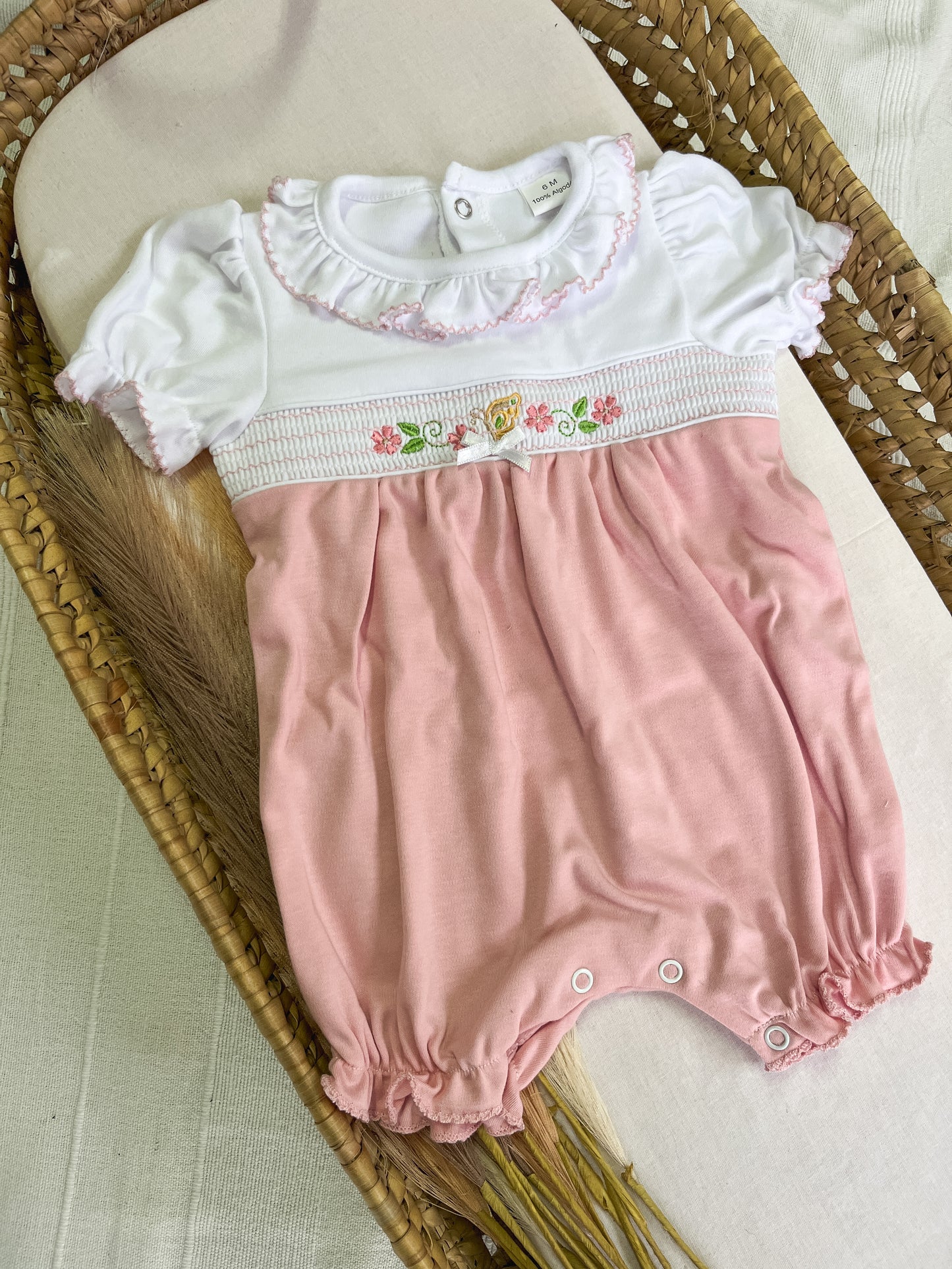 Fofo/jardineira bebé rosa velho