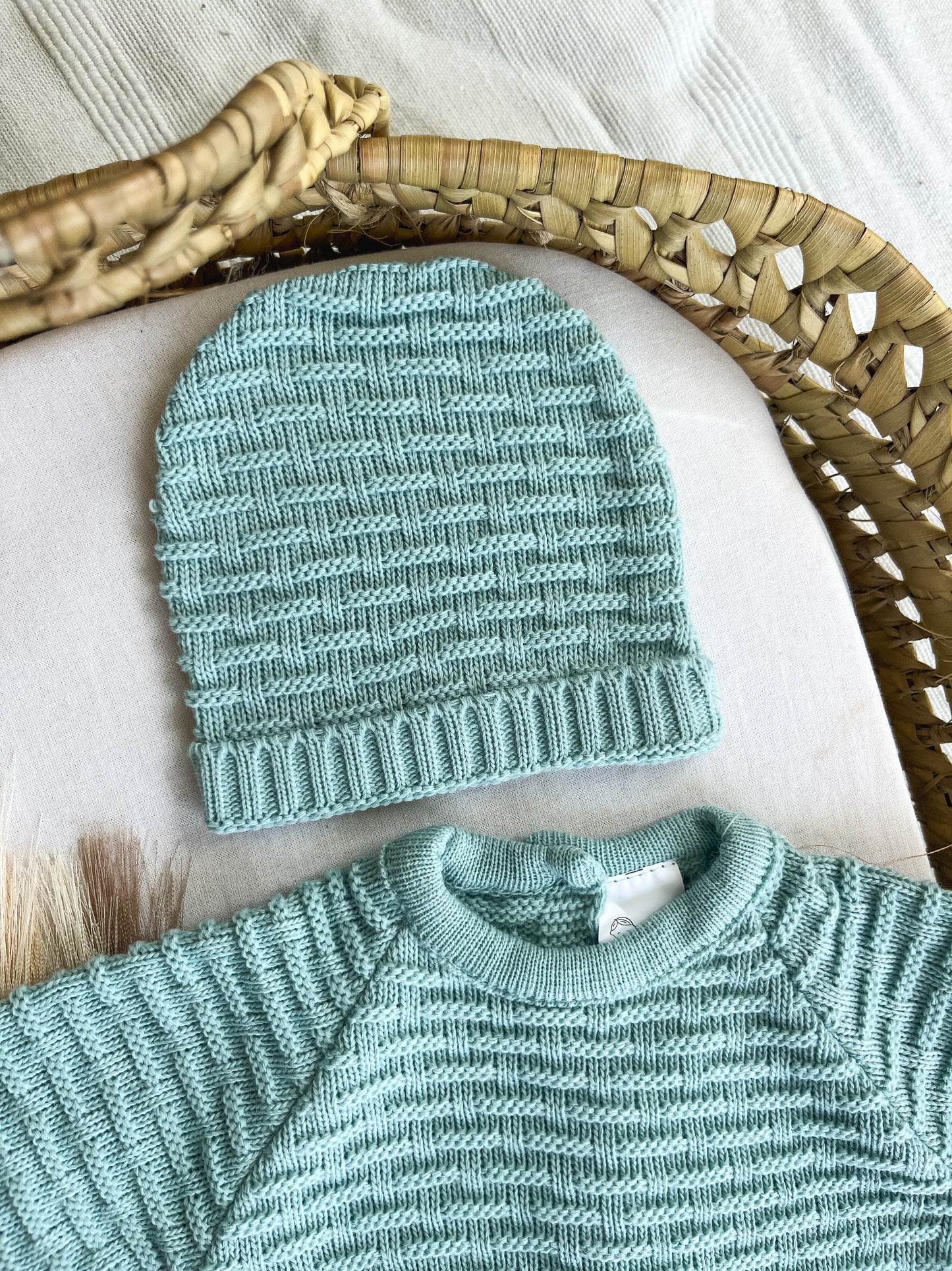 Conjunto de malha 3 peças bebé verde