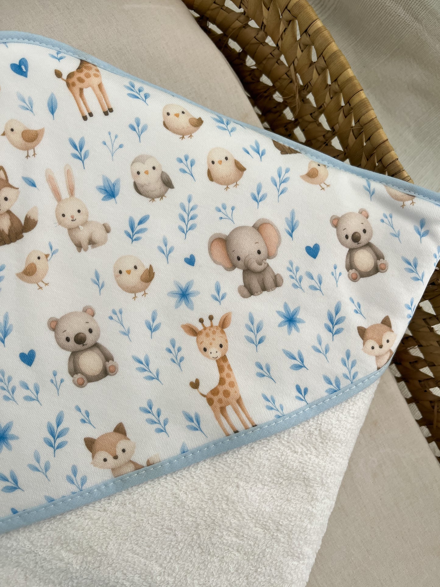 Toalha de banho bebé azul