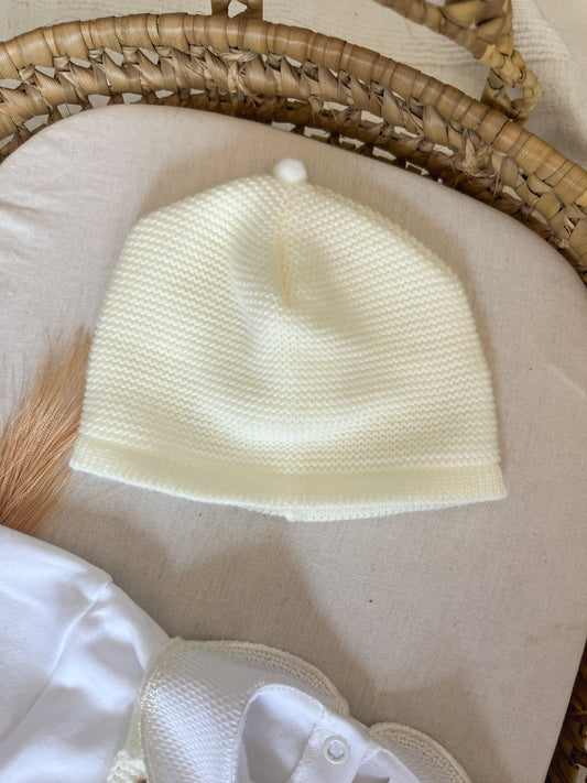 Conjunto de malha 3 peças bebé pérola