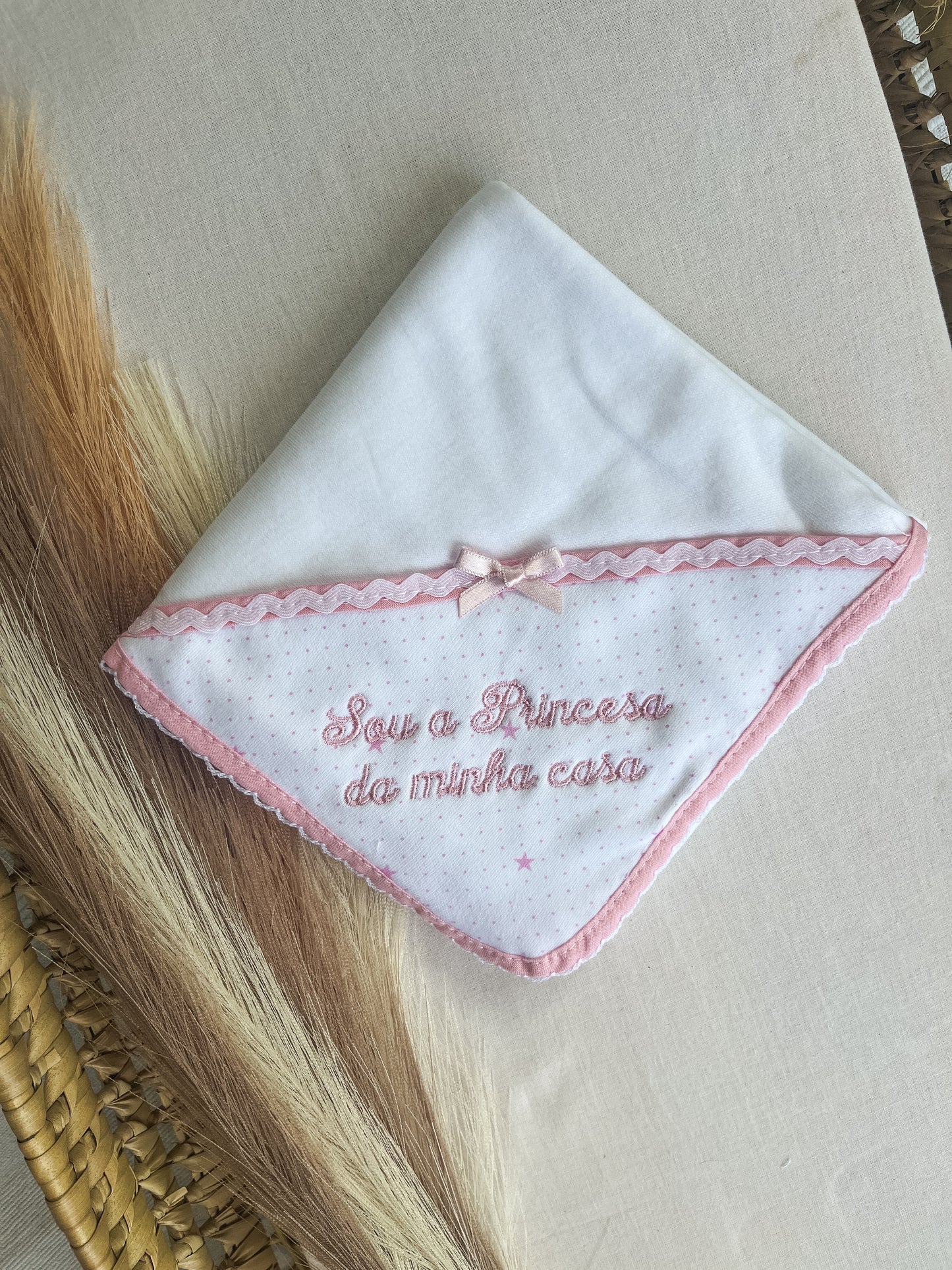 Fralda de pano bebé princesa rosa