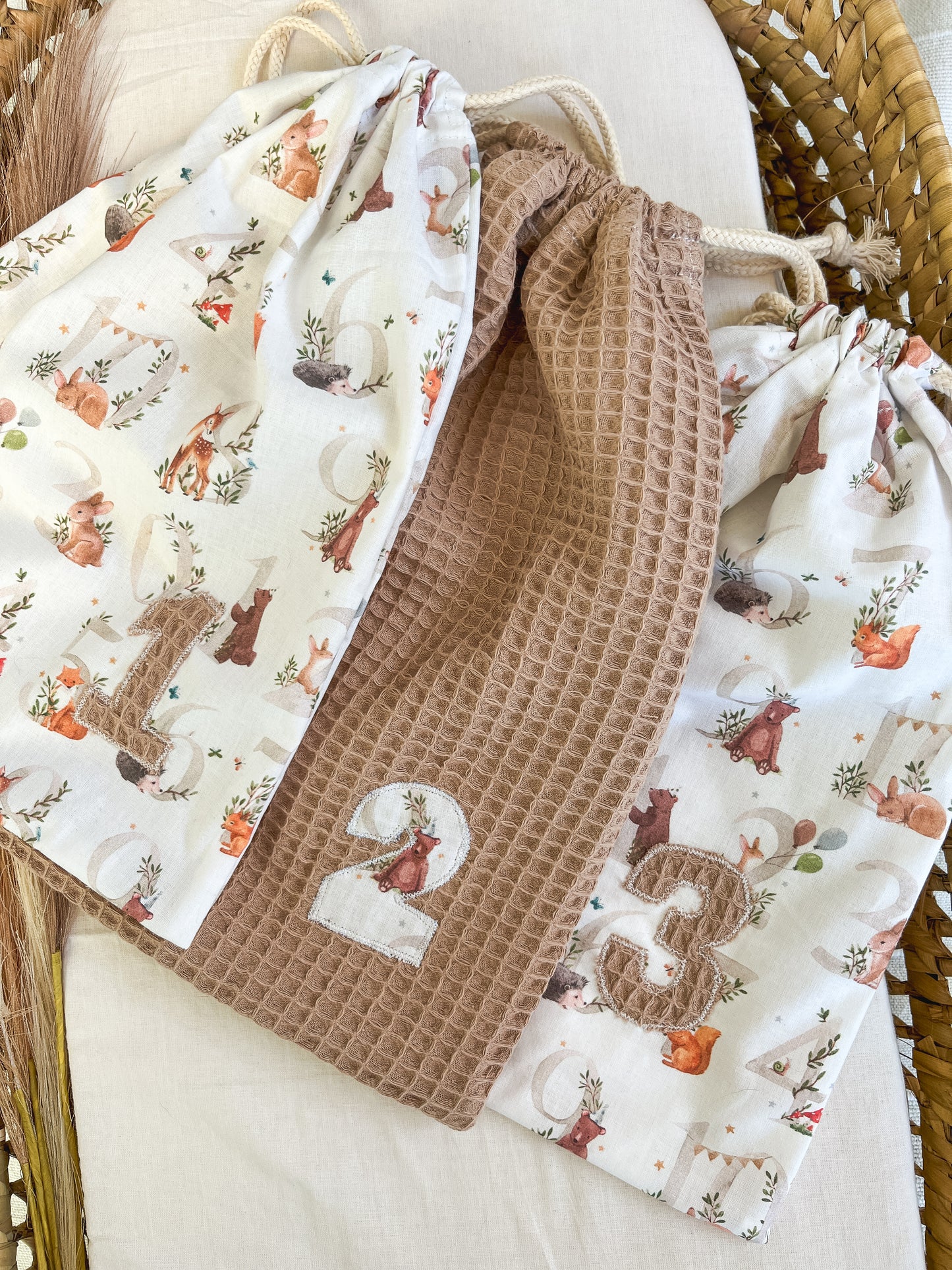 Sacos multiusos primeiras roupinhas bebé (pack de 3) - vários padrões