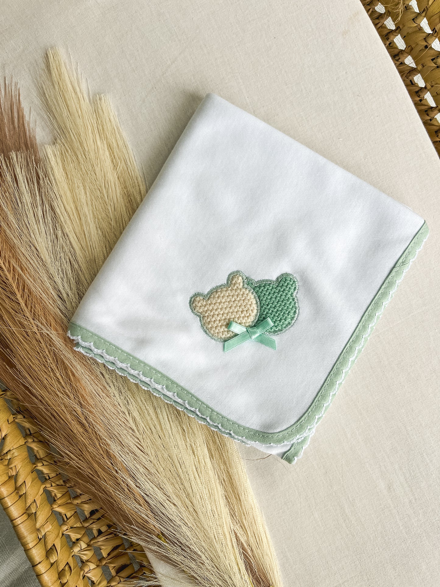 Fralda de pano bebé verde