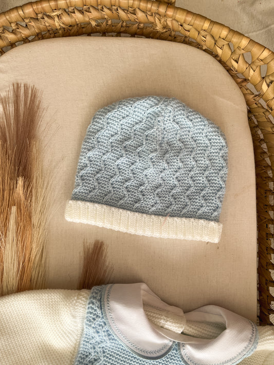 Conjunto de malha 3 peças bebé azul