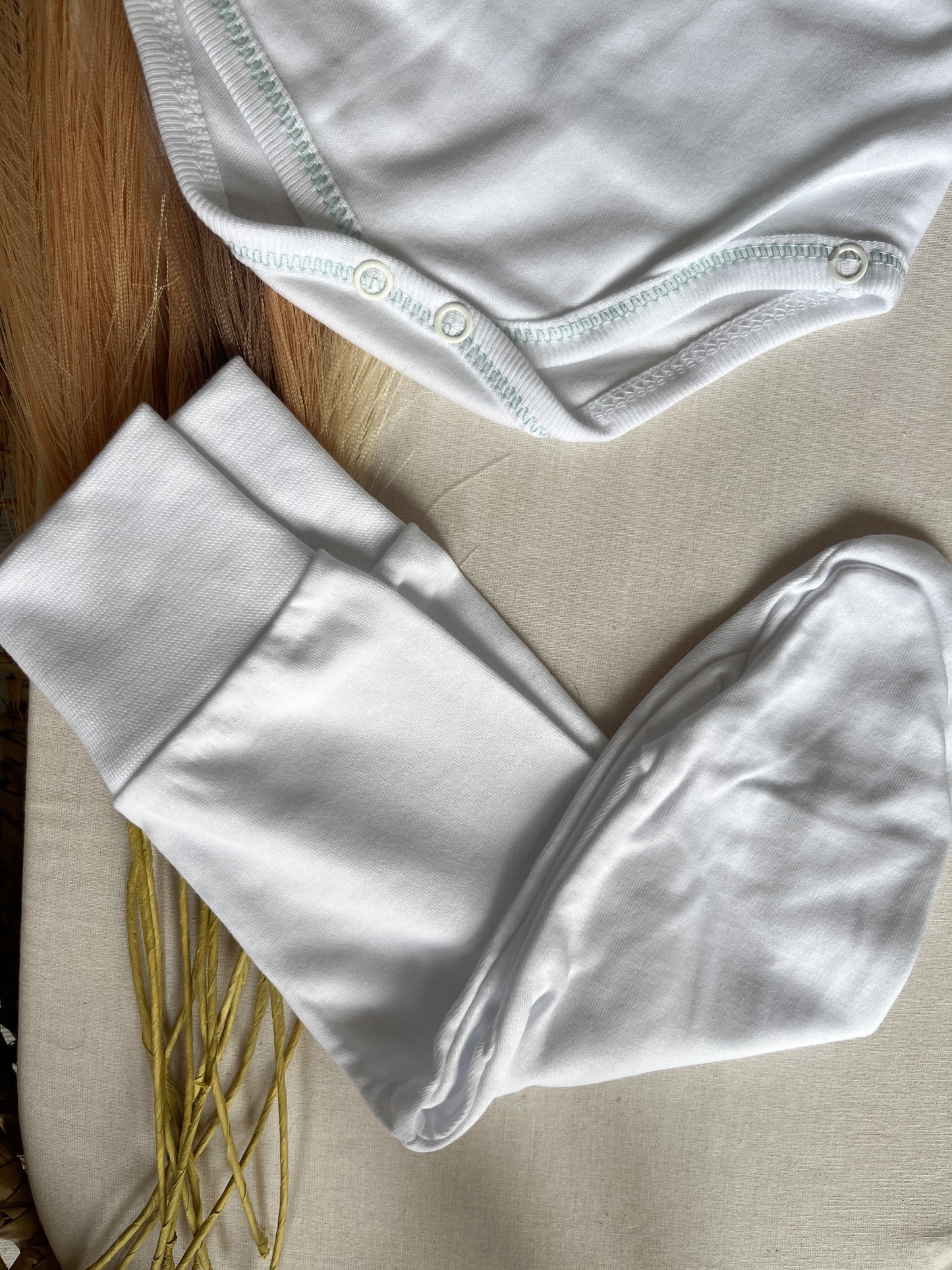 Conjunto interior body e calças algodão verde