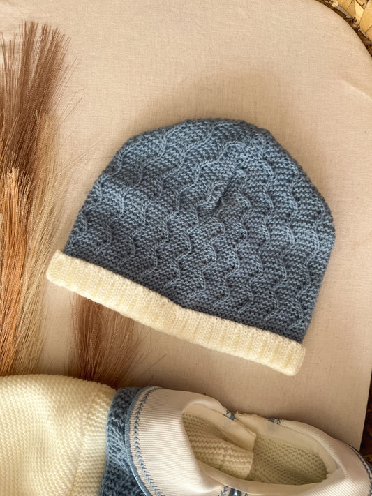 Conjunto de malha 3 peças bebé azul