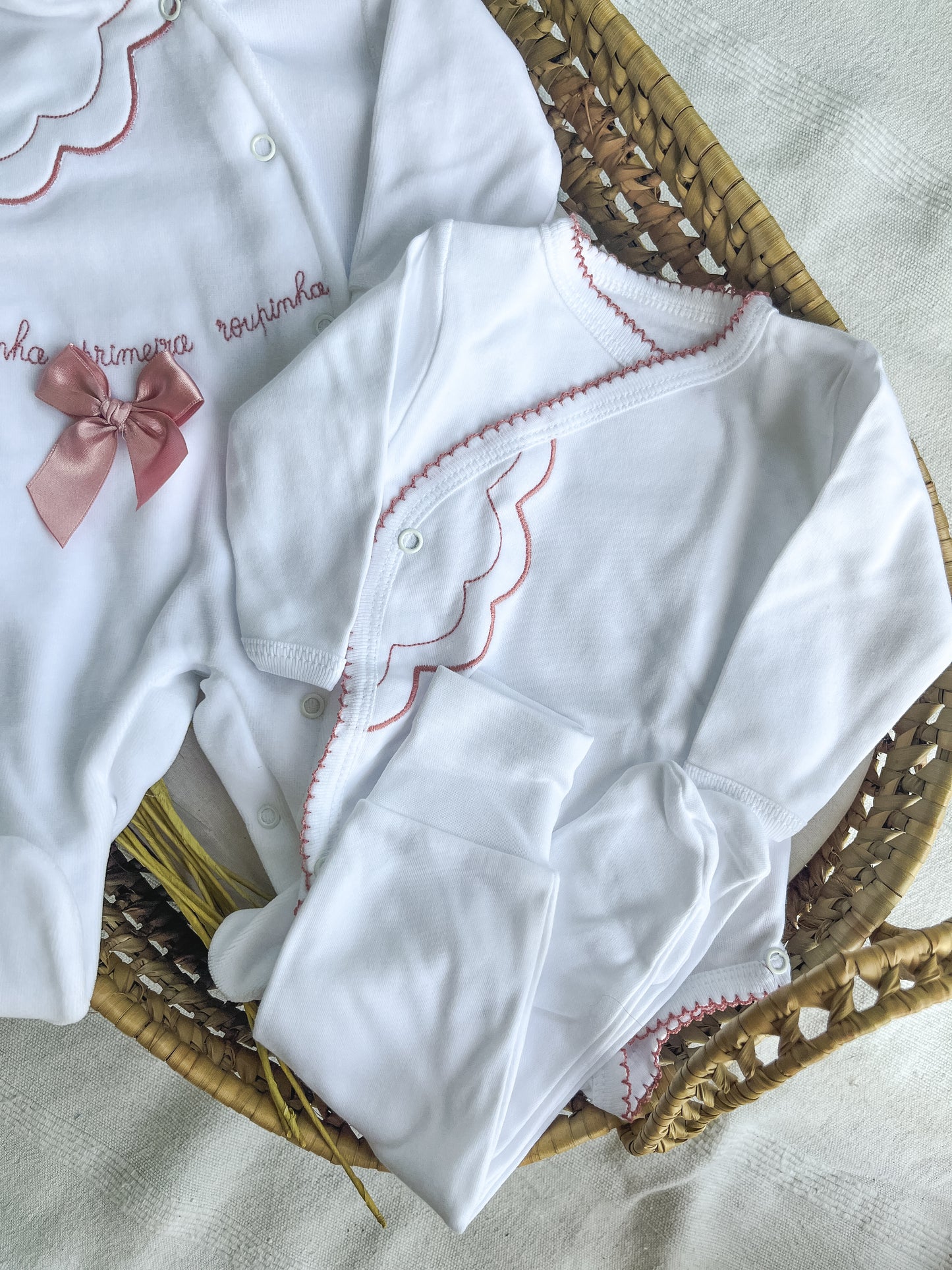 Conjunto 5 peças “a minha primeira roupinha” rosa