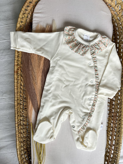 Babygrow de algodão bebé pérola
