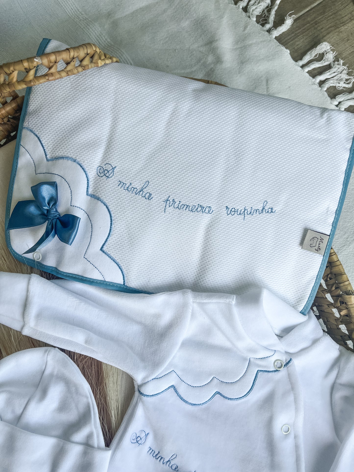 Conjunto 5 peças “a minha primeira roupinha” azul