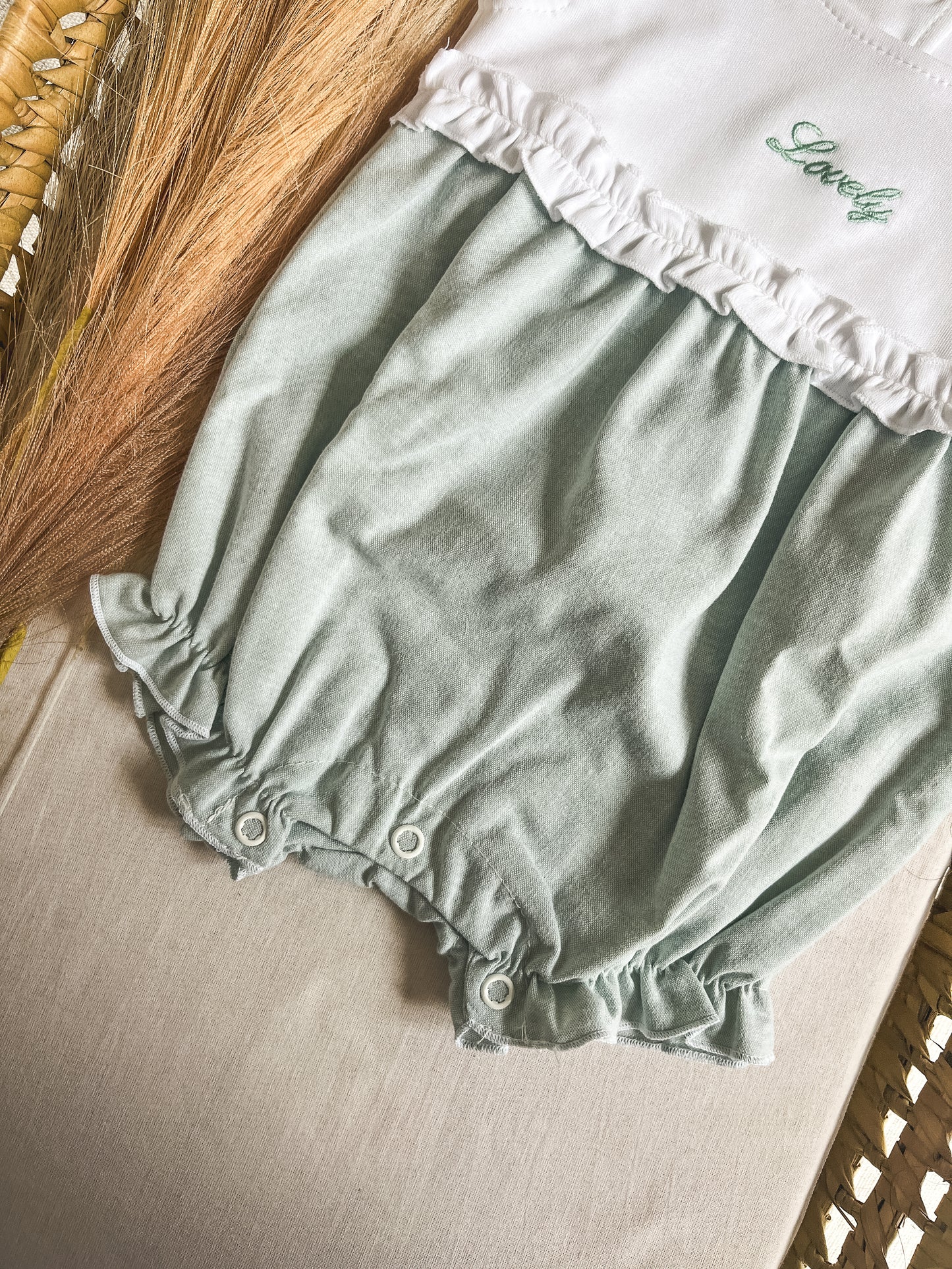 Fofo/jardineira bebé menina verde