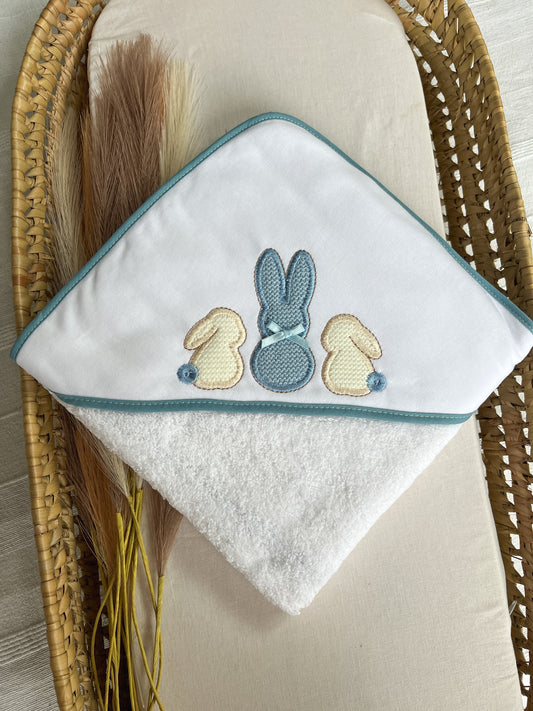 Toalha de banho bebé azul