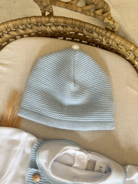 Conjunto de malha 3 peças bebé azul