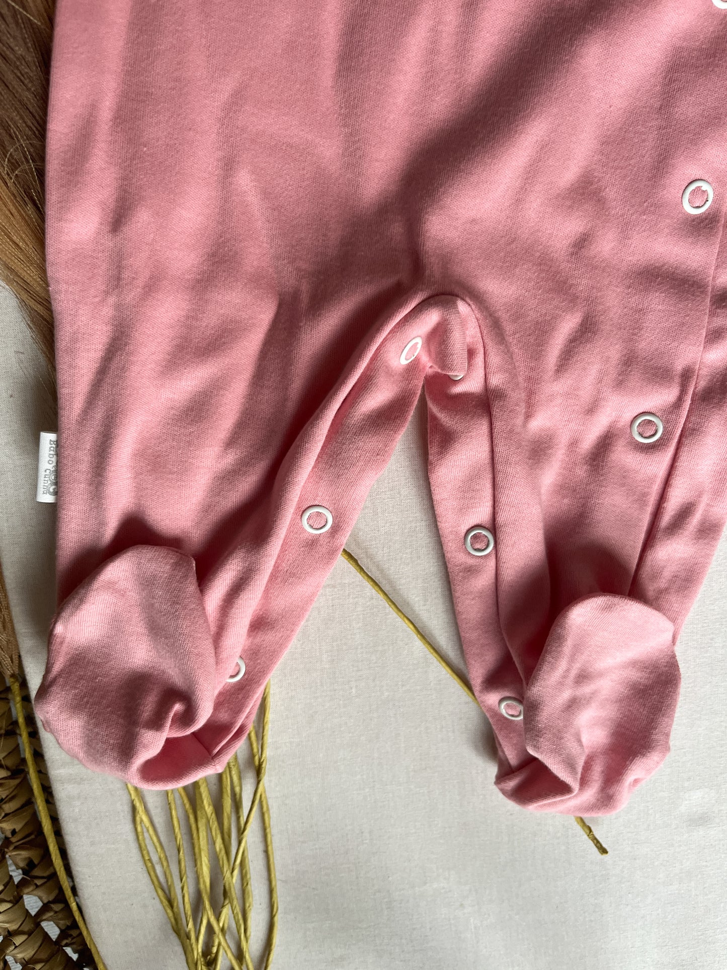 Babygrow de algodão bebé rosa “vou amar-te a vida toda”