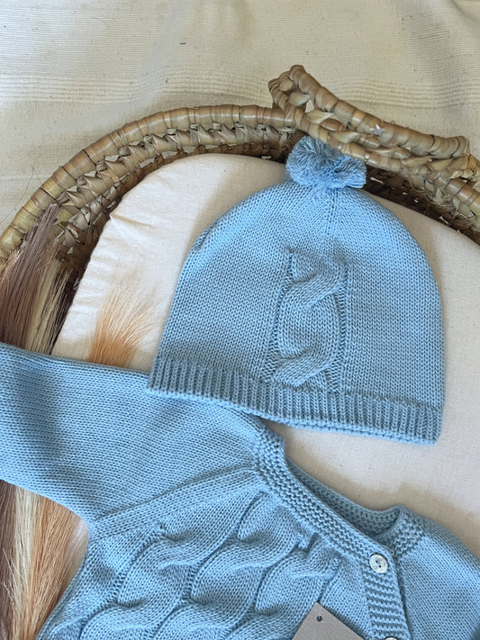 Conjunto de malha 4 peças bebé azul