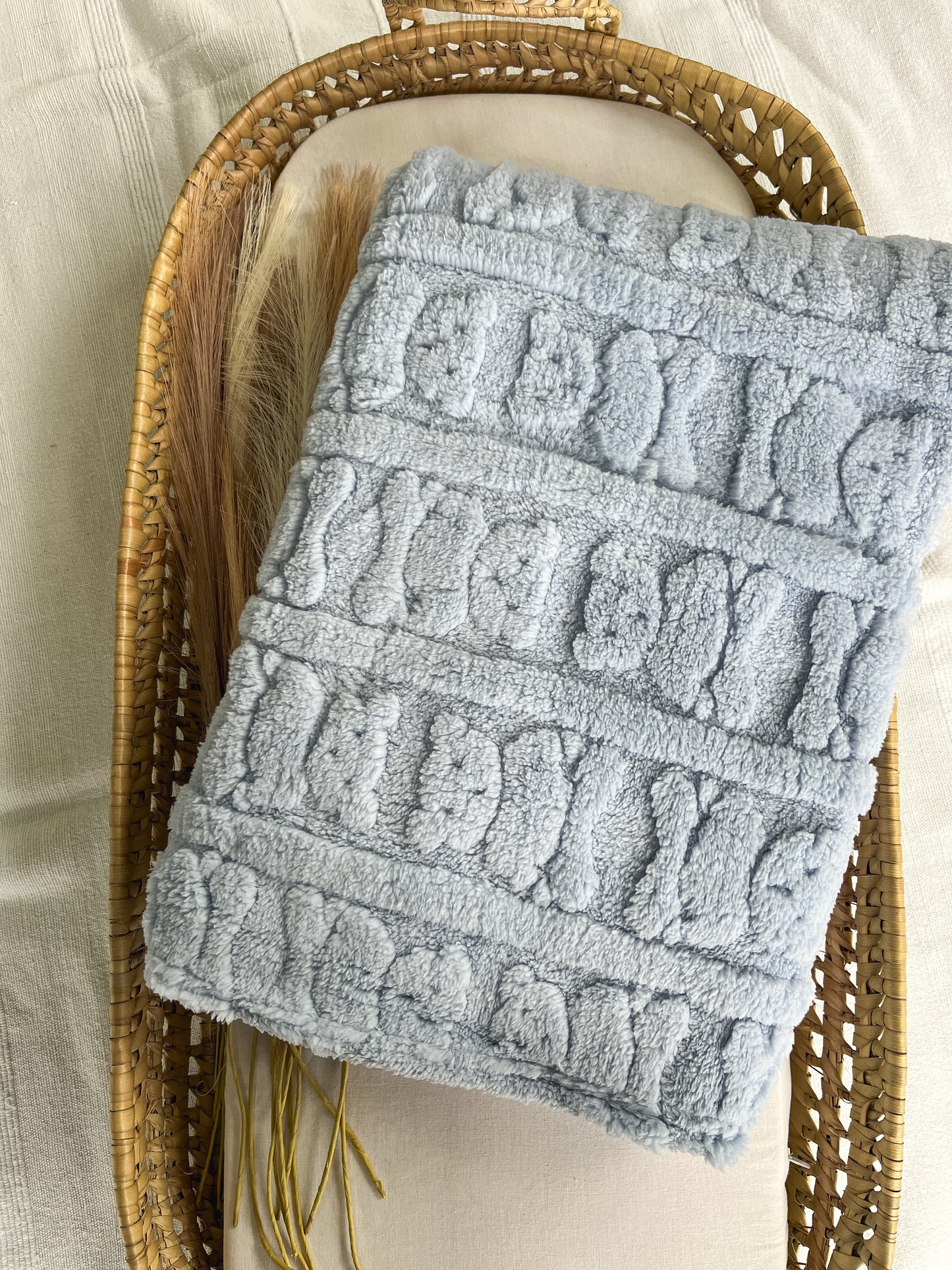 Manta de coralina para bebé azul