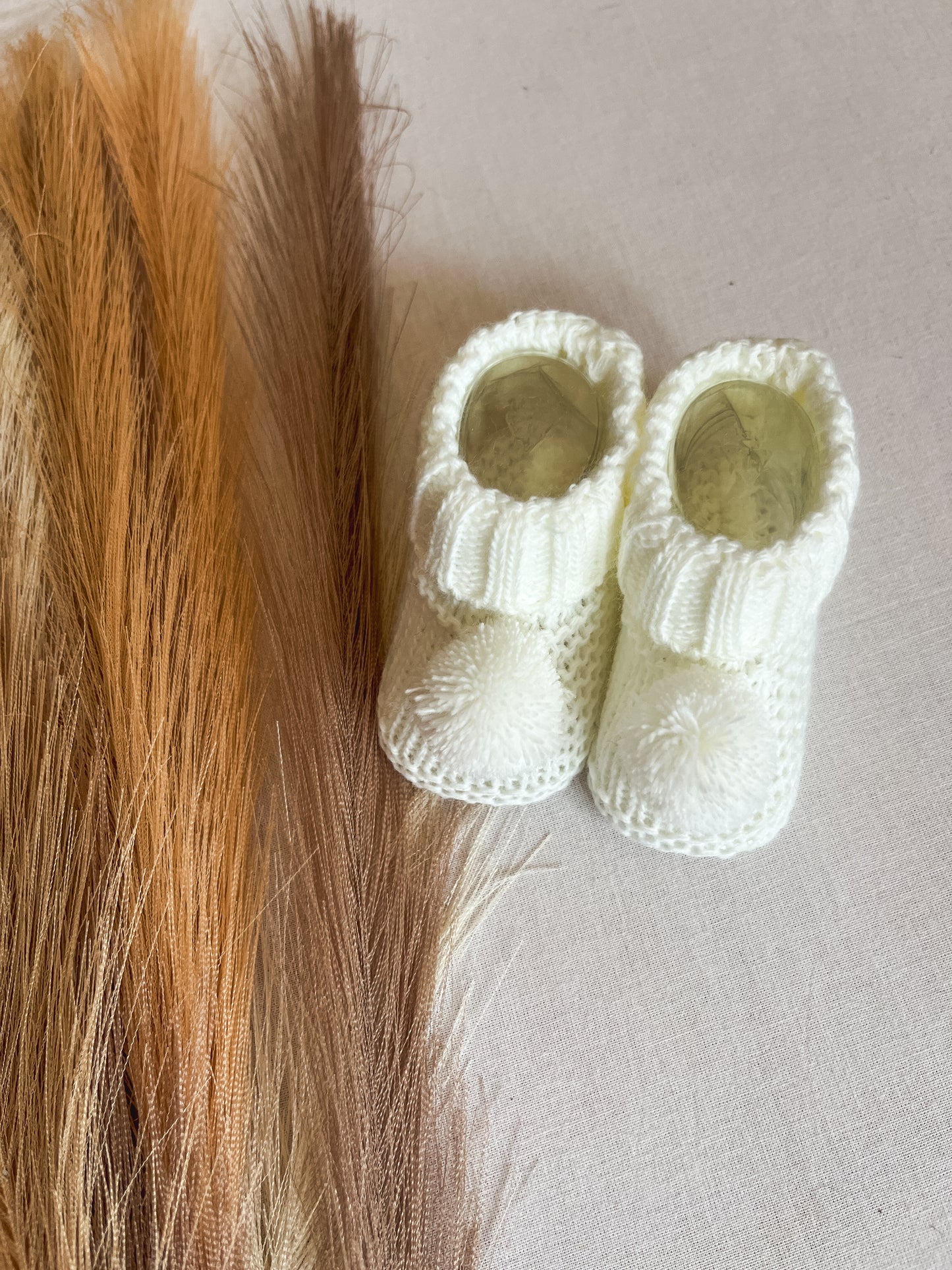 Carapins/sapatinhos bebé branco pérola