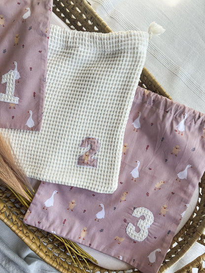 Sacos multiusos primeiras roupinhas bebé (pack de 3) - vários padrões