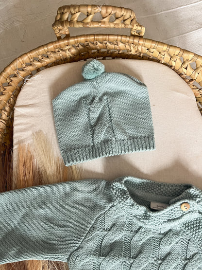 Conjunto de malha 3 peças bebé verde