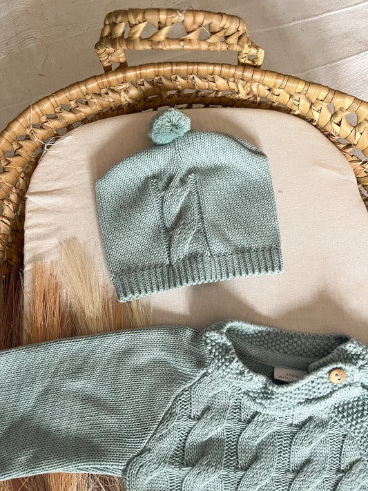 Conjunto de malha 3 peças bebé verde