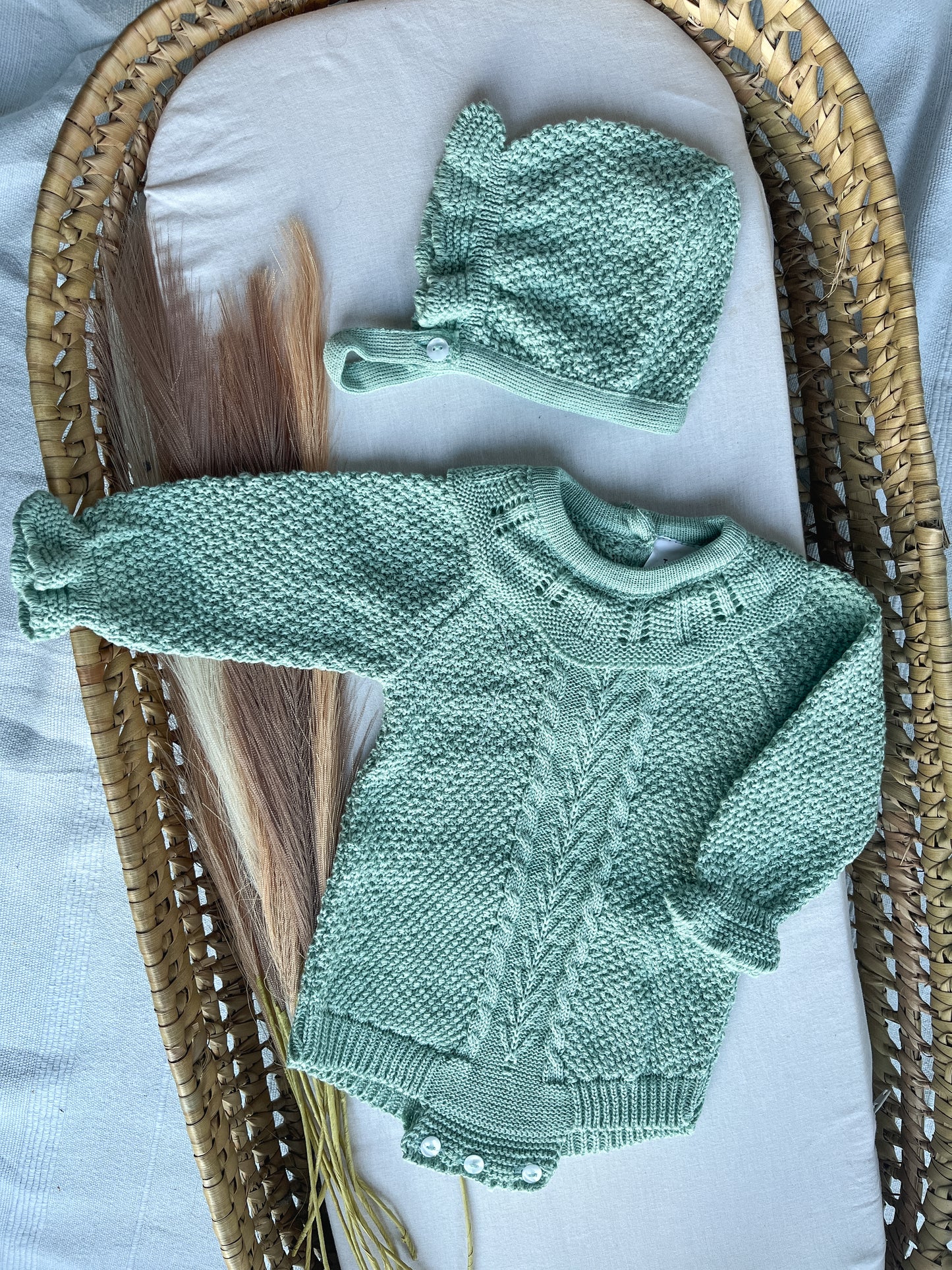 Conjunto de malha de 2 peças verde