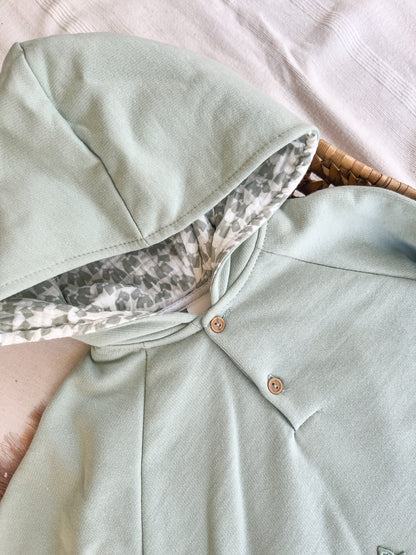 Conjunto sweat com calções bebé verde