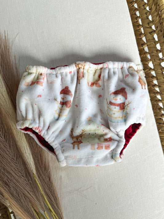 Tapa fralda reversível Natal veludo unissexo