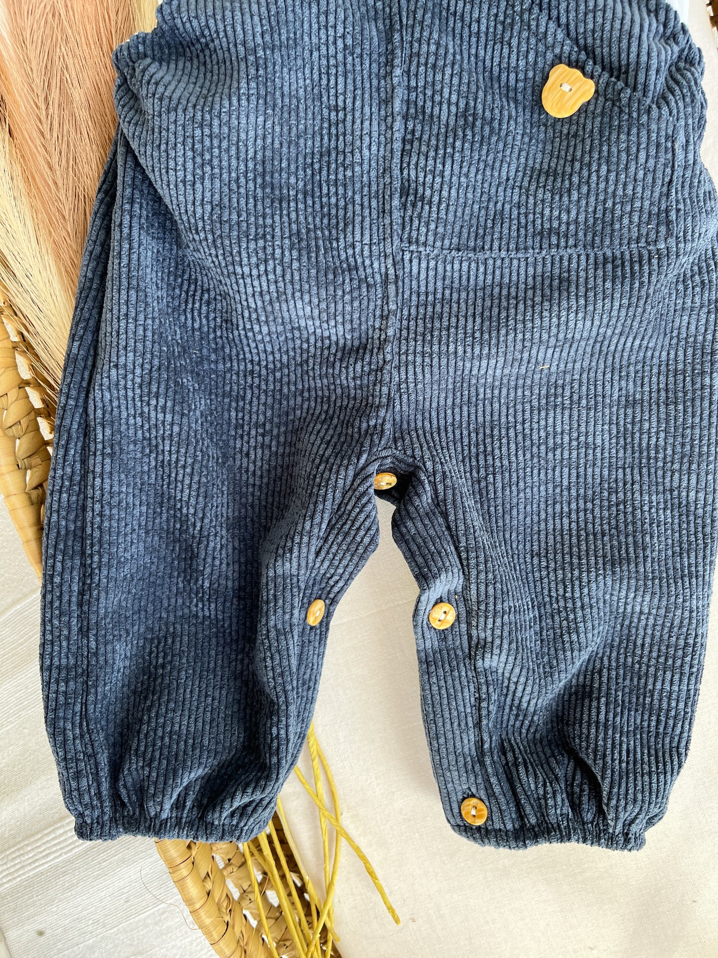 Conjunto de jardineira com camisola bebé menino azul