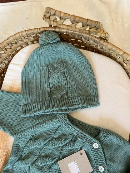 Conjunto de malha 4 peças bebé verde
