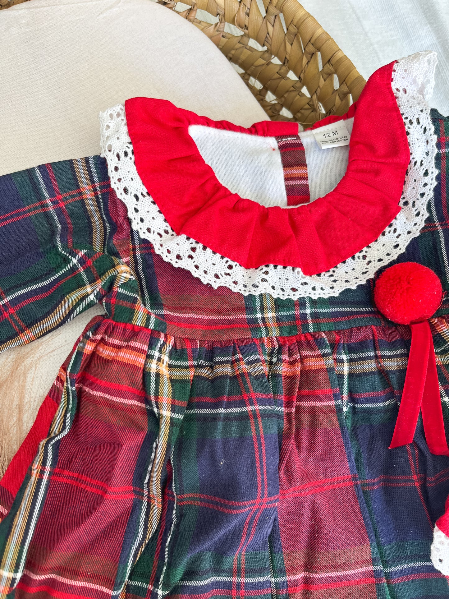 Vestido bebé menina vermelho Natal
