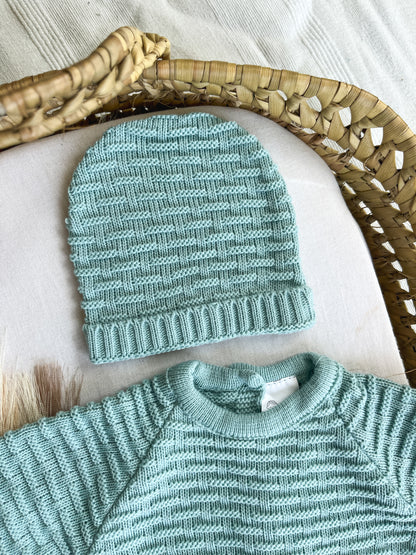 Conjunto de malha 3 peças bebé verde
