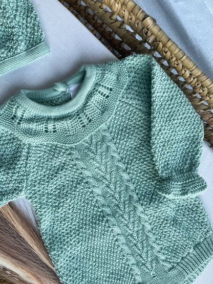 Conjunto de malha de 2 peças verde