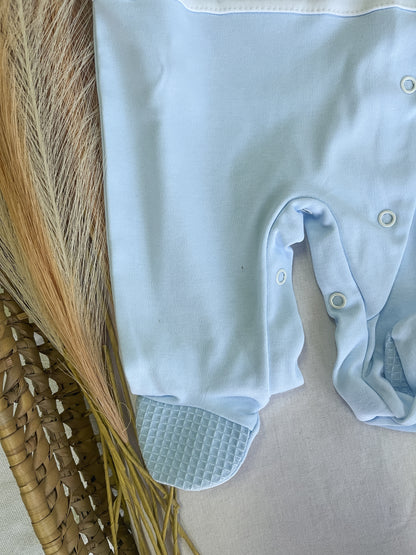 Babygrow de algodão bebé azul