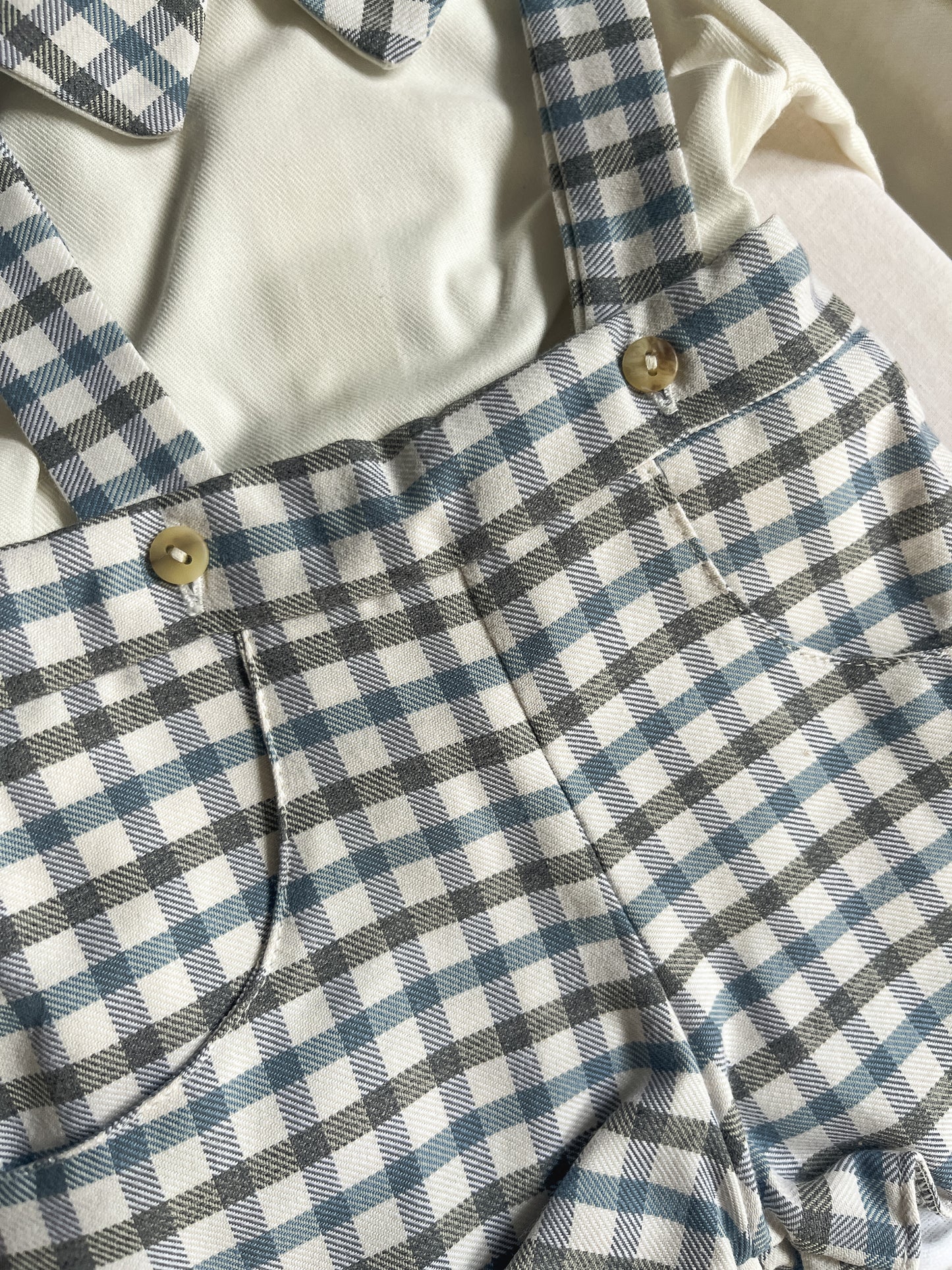 Conjunto de calções com camisa bebé menino azul cinza