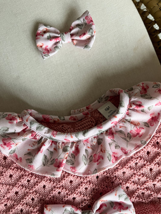 Conjunto de fofo com lacinho rosa