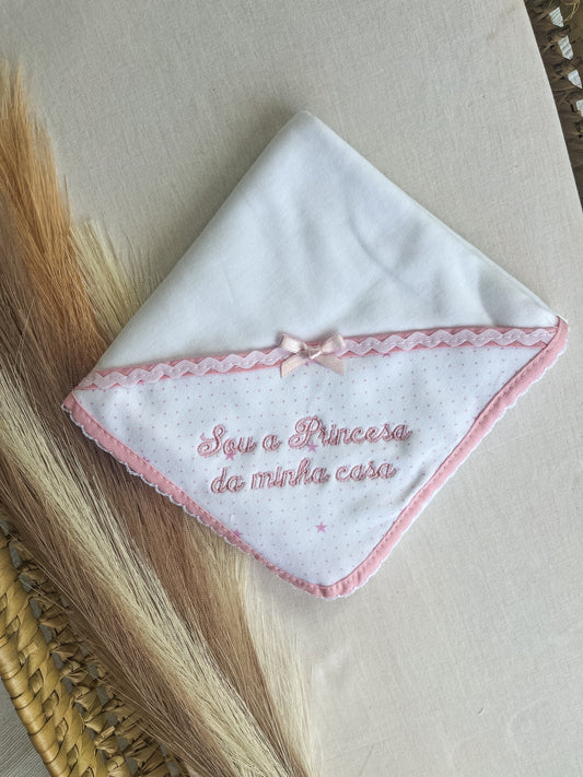 Fralda de pano bebé princesa rosa