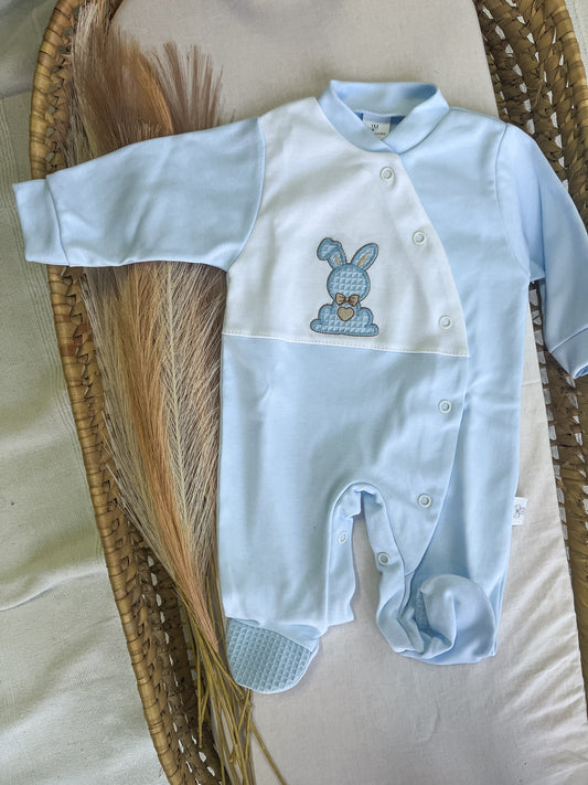Babygrow de algodão bebé azul