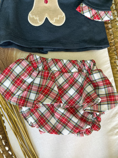 Conjunto de camisola com tapa fralda bebé Natal