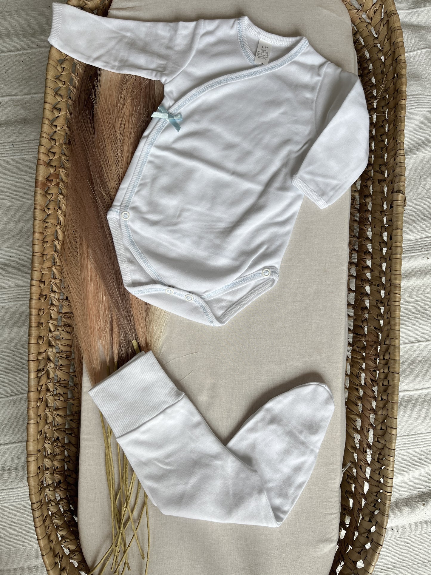 Conjunto interior body e calças algodão azul