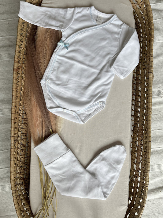 Conjunto interior body e calças algodão azul