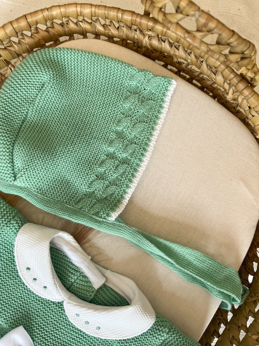 Conjunto de malha 3 peças bebé verde
