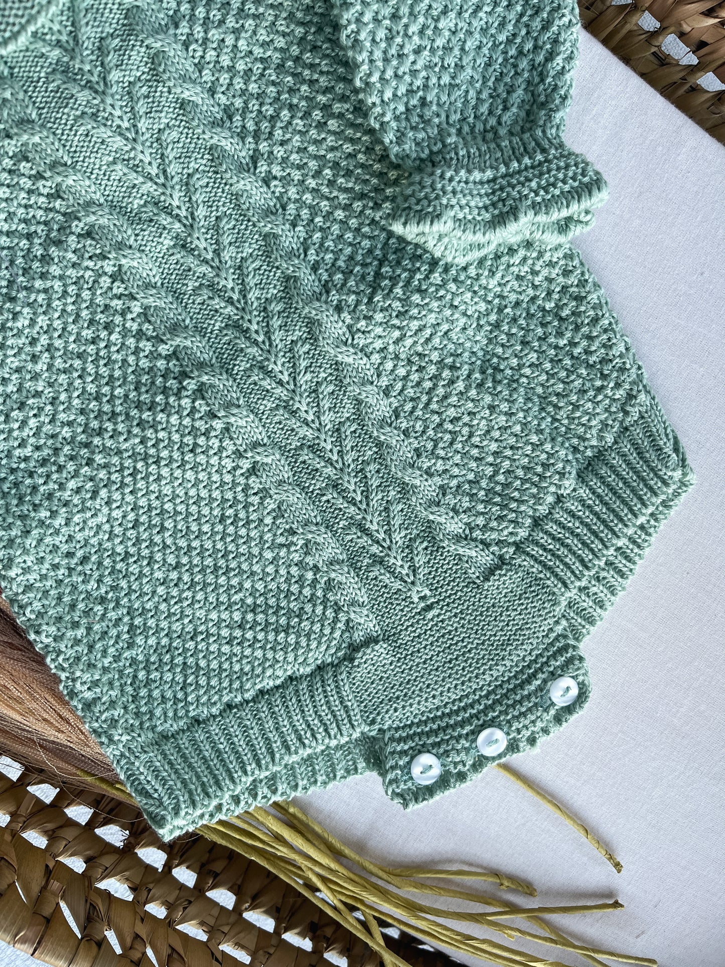 Conjunto de malha de 2 peças verde