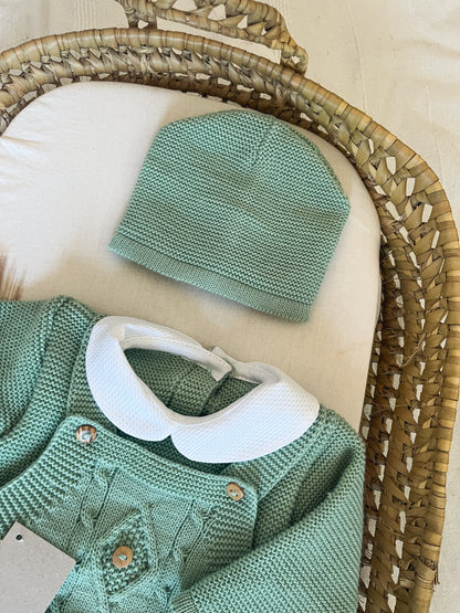 Conjunto de malha 3 peças bebé verde