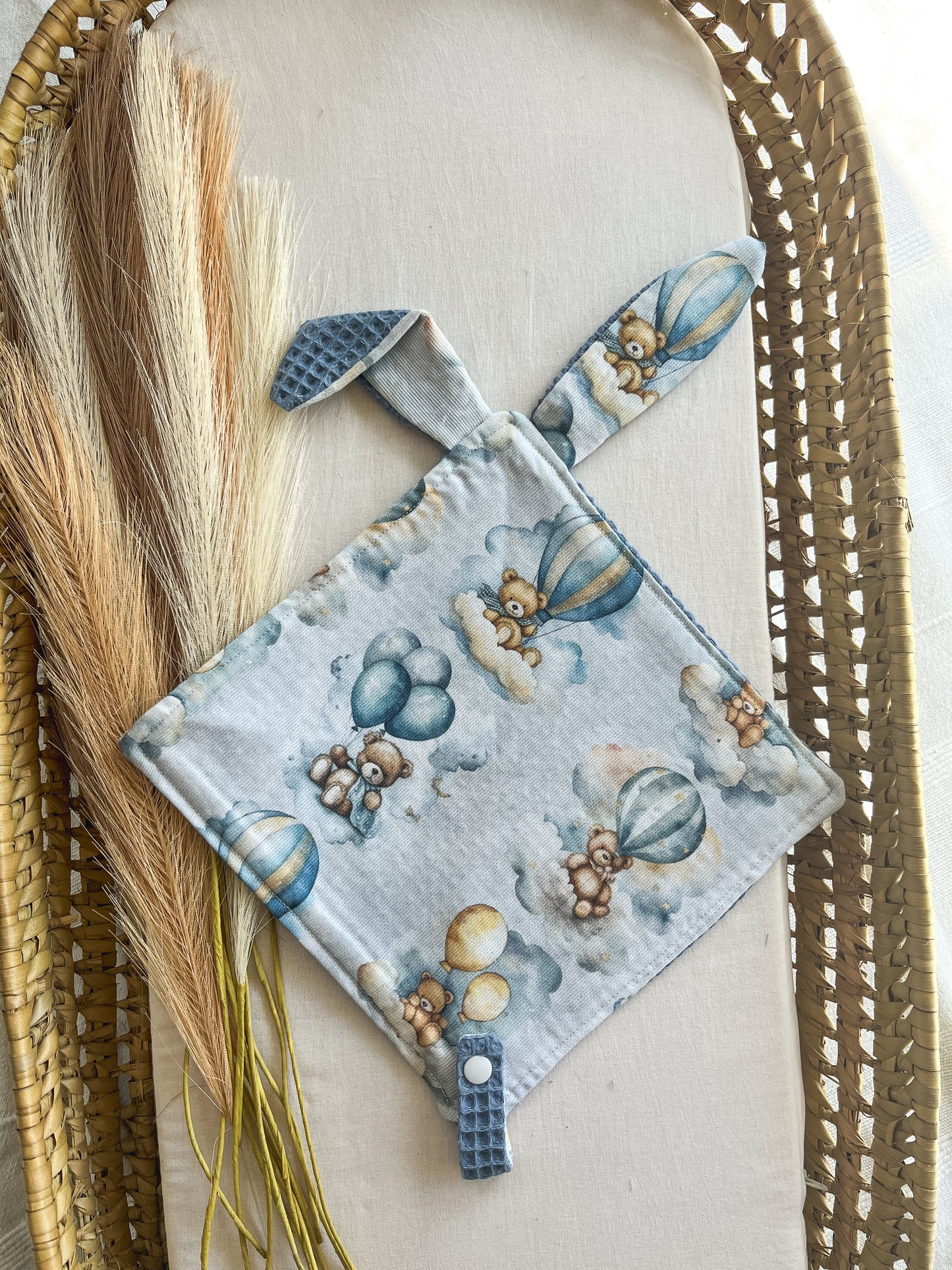 Doudou com padrão personalizado personalizável com nome do bebé