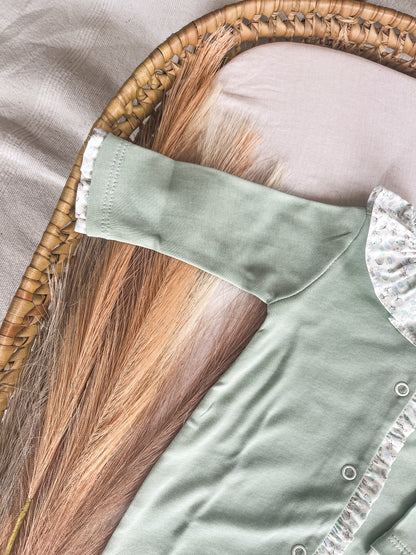 Babygrow de algodão bebé verde
