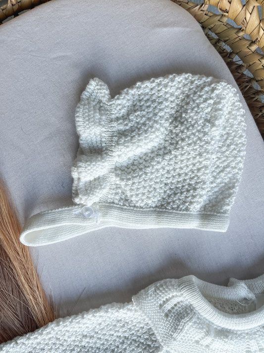 Conjunto de malha de 2 peças branco