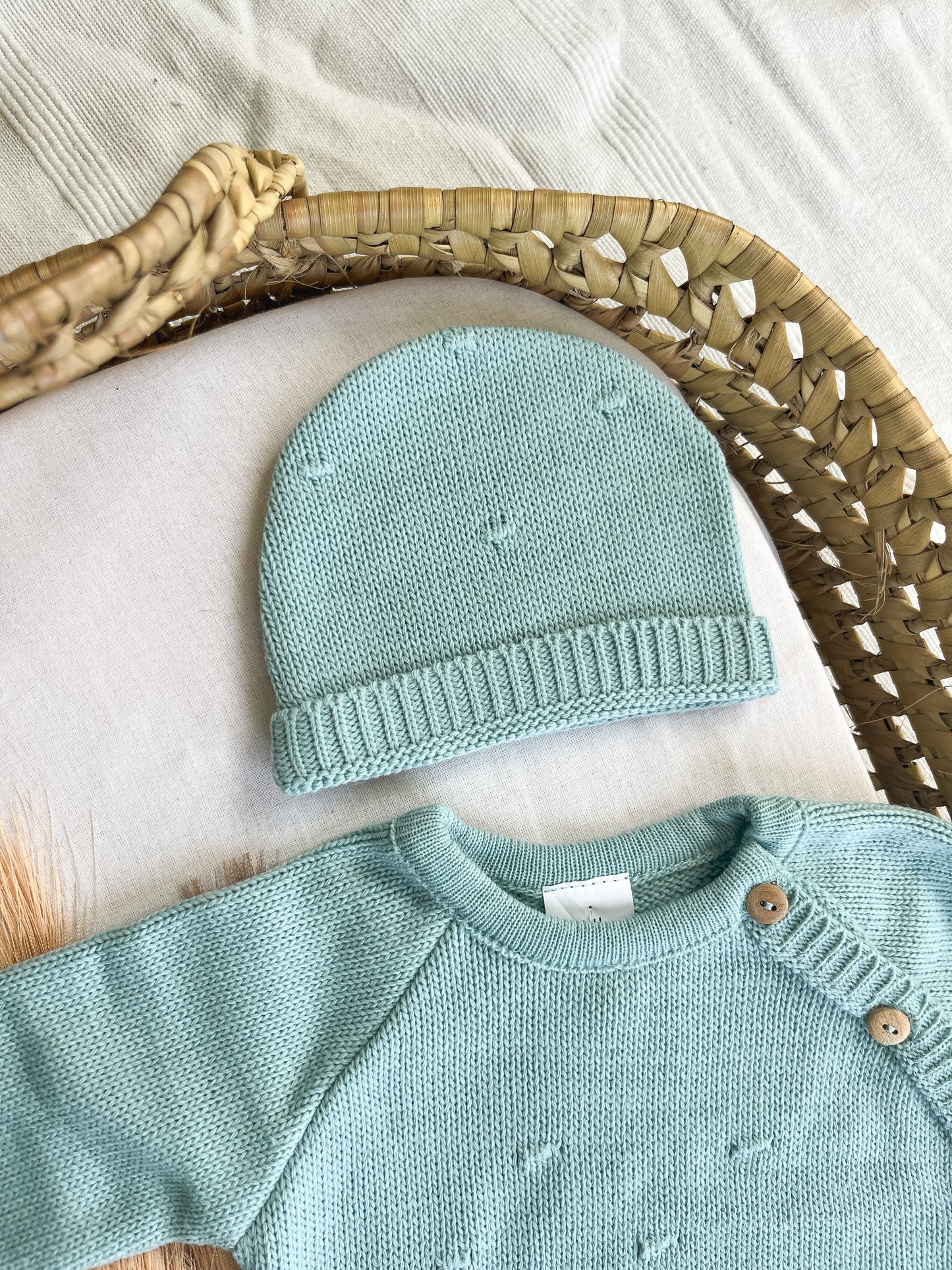 Conjunto de malha 3 peças bebé verde