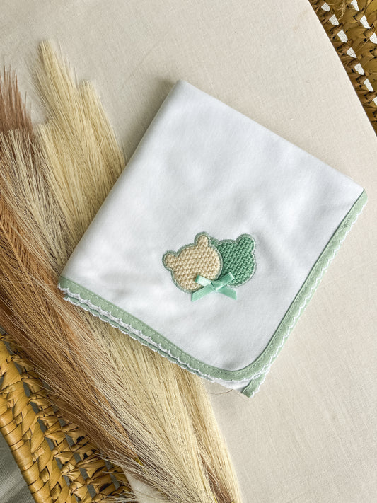 Fralda de pano bebé verde