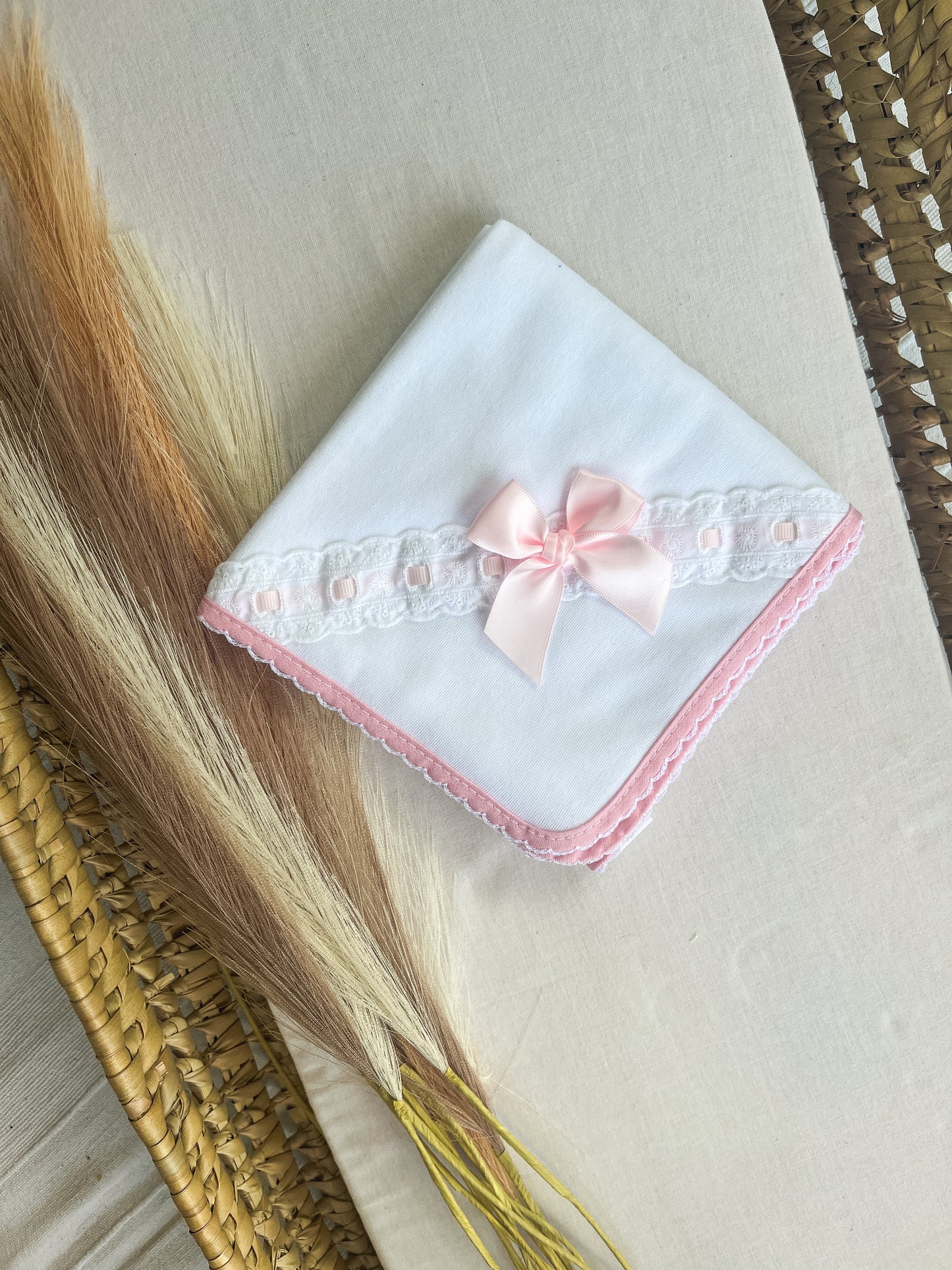 Fralda de pano bebé rosa