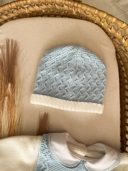 Conjunto de malha 3 peças bebé azul